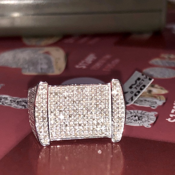 Custom made REAL DIAMOND Men Ring NOT FAKE NOT CZ! - Picture 1 of 10